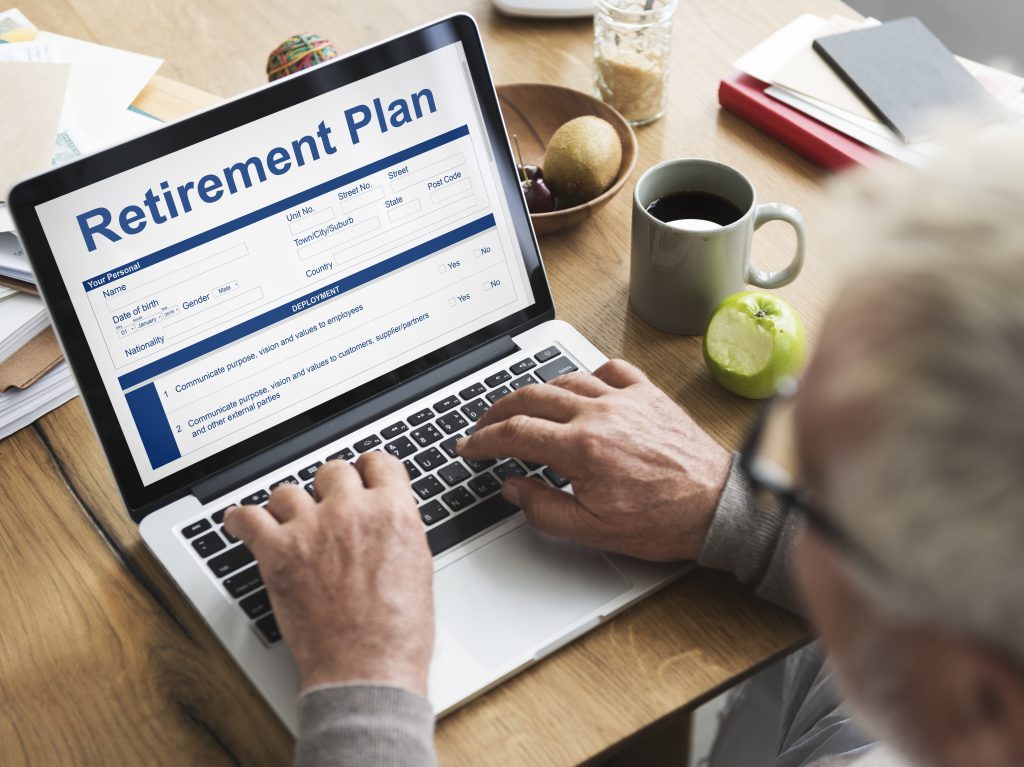 Retirement Plan Financial Investment Application Form Concept